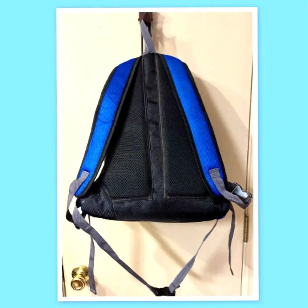 Pet Backpack Carrier Padded Shoulder Breathable Mesh Dog/Cat Blue